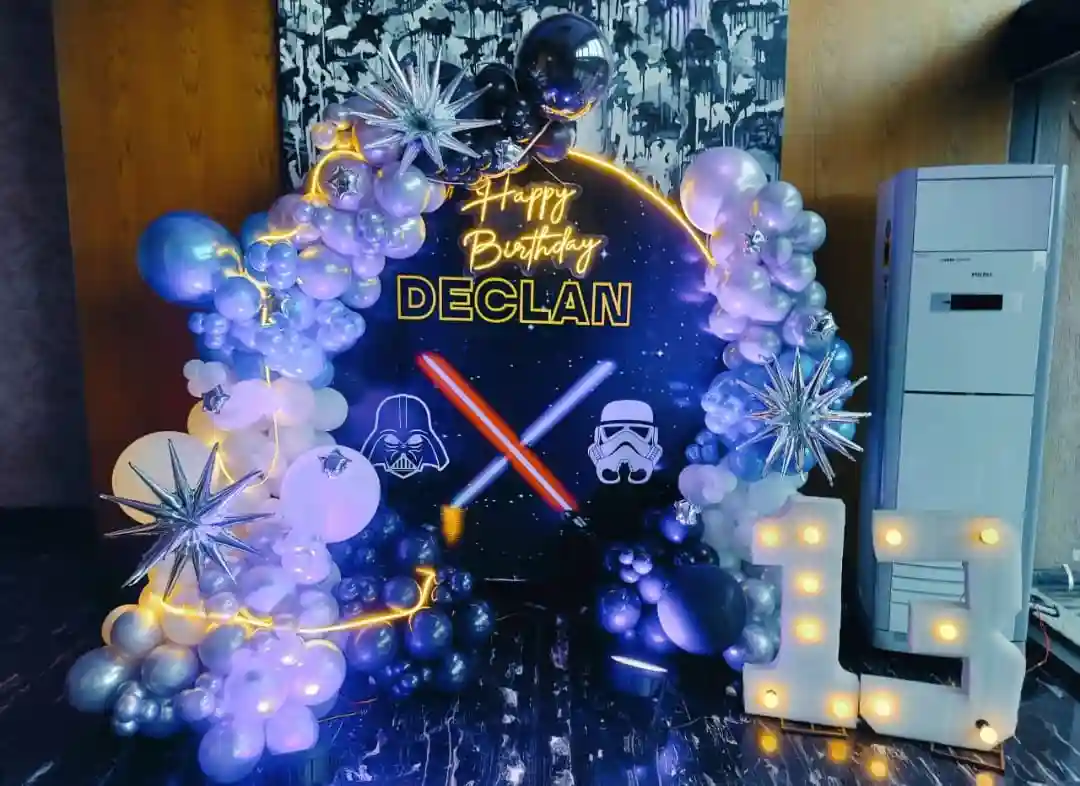 Galactic Star Wars Birthday Backdrop